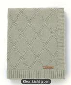 Lichtgroen Gebreid Baby Dekentje - 70x90cm, Kinderen en Baby's, Ophalen of Verzenden, Nieuw, 70 tot 85 cm, Deken