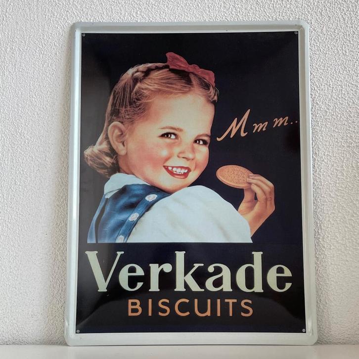 Reclameborden van blik - nostalgie van vroeger - 40 X 30 cm., Verzamelen, Merken en Reclamevoorwerpen, Gebruikt, Reclamebord, Ophalen of Verzenden