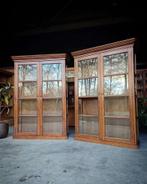 Prachtige eikenhouten vitrinekasten | Servieskast  #2581