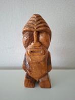 Vintage houtsnijwerk. Tiki beeldje uit Filippijnen. H 15 cm., Antiek en Kunst, Ophalen of Verzenden