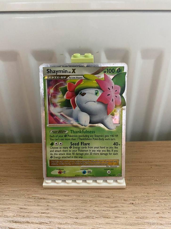 Shaymin Lv.X 126/127 - Pokemon Kaart, Hobby en Vrije tijd, Verzamelkaartspellen | Pokémon, Nieuw, Losse kaart, Foil, Ophalen of Verzenden