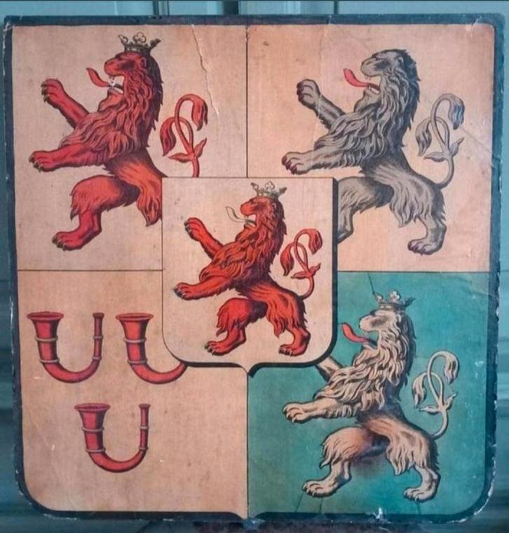 Antiek wapenbord, Antiek en Kunst, Antiek | Wandborden en Tegels, Ophalen of Verzenden