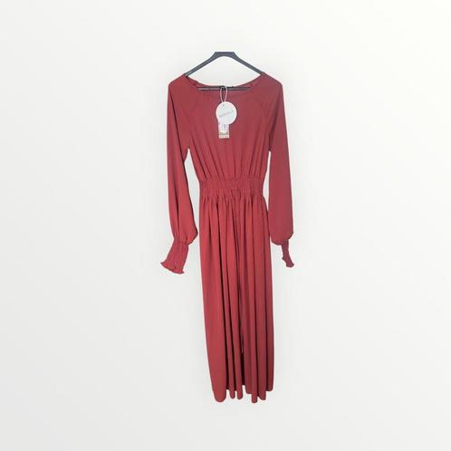 Nieuwe maxi-jurk van Boohoo – maat 36/S– roestbruin, Kleding | Dames, Jurken, Nieuw, Maat 36 (S), Bruin, Onder de knie, Ophalen of Verzenden