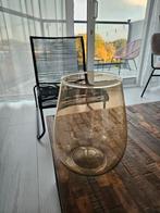 Vaas van bruin glas, Overige kleuren, Ophalen of Verzenden, Minder dan 50 cm, Glas
