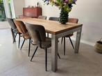 Sterk, strak, modern, makkelijke eiken tafel 2x1 meter, Ophalen, Gebruikt, Modern, landelijk, industrieel, huiselijk, demonteerbaar