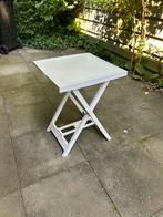 Terras tafeltje inklapbaar kunststof, Tuin en Terras, Tuintafels, Ophalen of Verzenden, Zo goed als nieuw, Rond, Kunststof