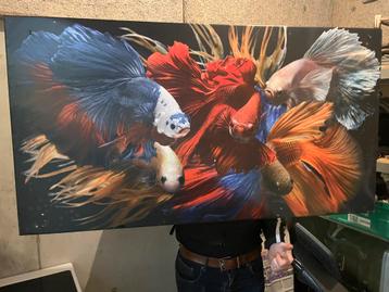 Schilderij met vissen erop, voor in de tuin beschikbaar voor biedingen