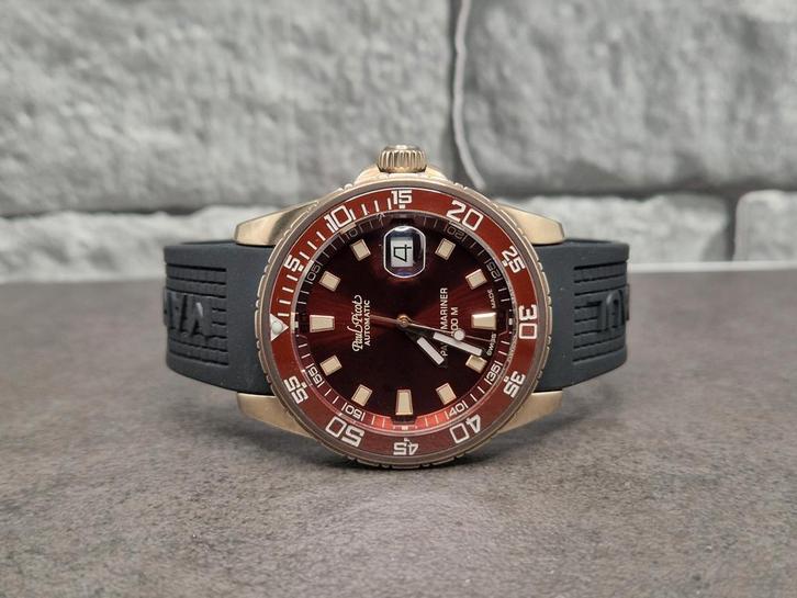 Paul Picot Mariner 3 bronzo, full set 2019, 2 bandjes, Sieraden, Tassen en Uiterlijk, Horloges | Heren, Zo goed als nieuw, Polshorloge