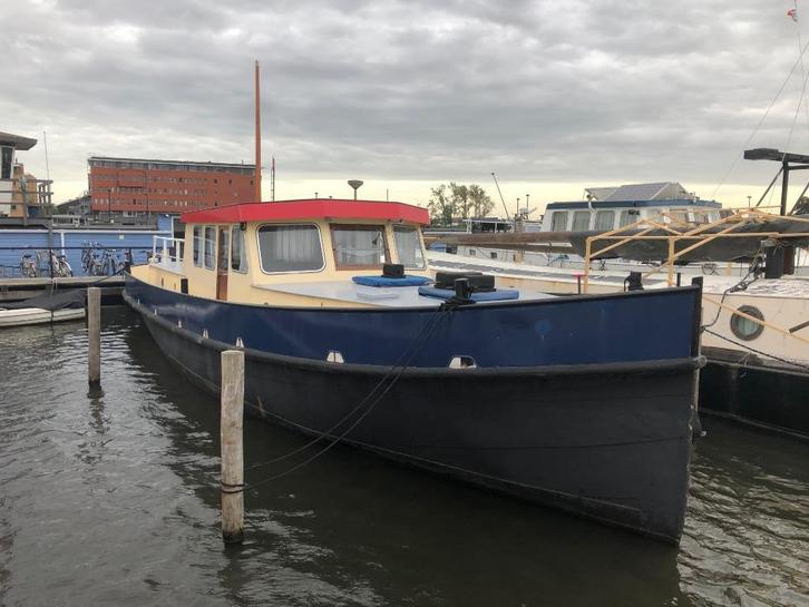 Stalen woonschip SPOED, Watersport en Boten, Motorboten en Motorjachten, Gebruikt, Staal, 12 meter of meer, Diesel, Binnenboordmotor