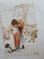 KINDEREN MET HOND  1984/ DOMINIQUE, Verzamelen, Ansichtkaarten | Themakaarten, Kinderen, Ophalen of Verzenden, 1980 tot heden