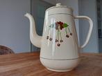 brocante emaille koffiepot bloemetjes, Ophalen of Verzenden