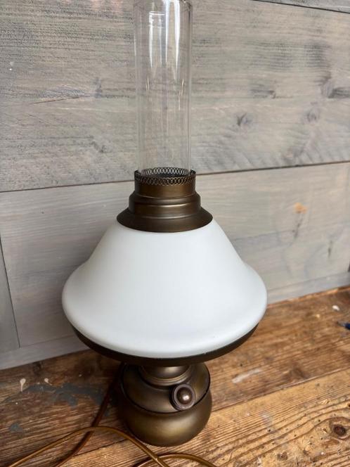 Wandschemerlamp (hoogte 42 cm), Huis en Inrichting, Lampen | Wandlampen, Zo goed als nieuw, Glas, Metaal, Overige materialen, Ophalen of Verzenden