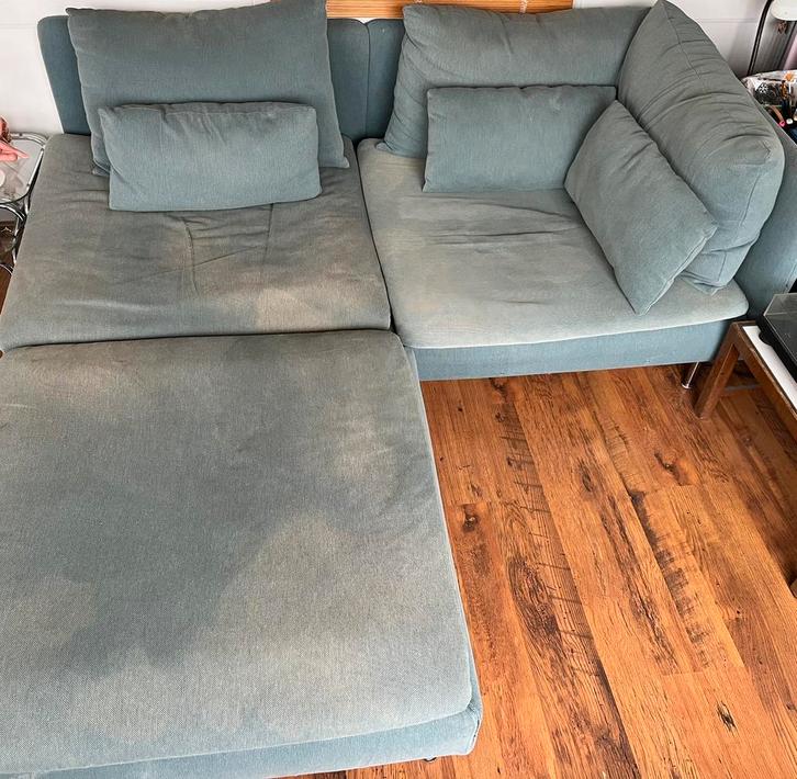 SÖDERHAMN bank (3-zits) met extra rugleuning., Huis en Inrichting, Banken | Sofa's en Chaises Longues, Gebruikt, 200 tot 250 cm