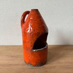 Retro Duitse Oranje Keramieken Wandpot, Bloempot, Hangpot, Ophalen of Verzenden, Huis en Inrichting