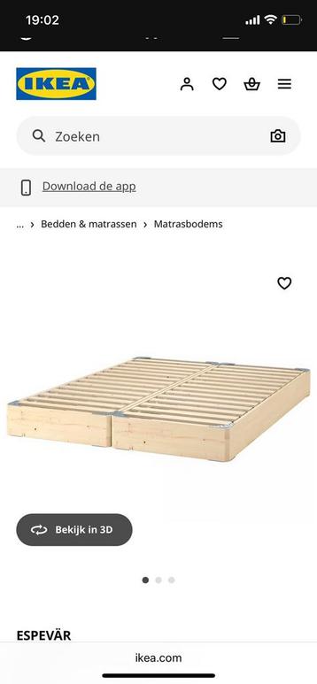 Tweepersoonsbed 160 cm - afbeelding 1