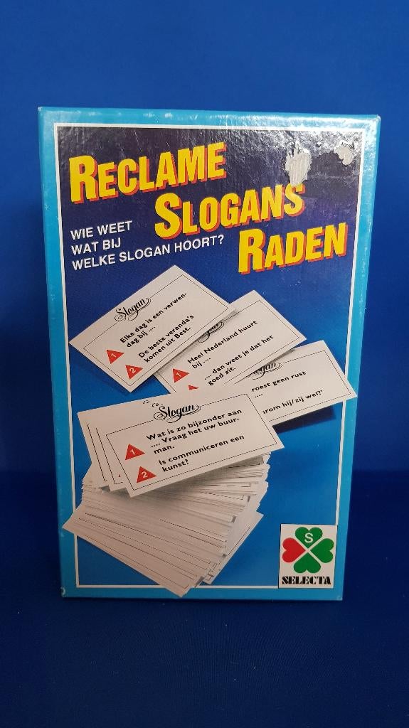Reclame Slogan Raden, Selecta, zo goed als nieuw. 3A42, Hobby en Vrije tijd, Gezelschapsspellen | Overige, Gebruikt, Ophalen of Verzenden