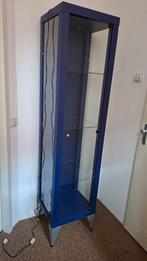 Ikea vitrinekast blauw, Huis en Inrichting, Kasten | Vitrinekasten, Ophalen, Gebruikt, 25 tot 50 cm, 150 tot 200 cm