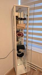 Glazen vitrinekast met planken, Minder dan 50 cm, Met deur(en), Ophalen of Verzenden, Minder dan 25 cm