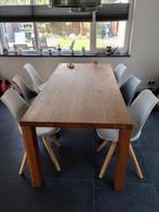 Degelijke massief Eiken eettafel. 200x90x76cm, Huis en Inrichting, Ophalen, Gebruikt, 200 cm of meer, 50 tot 100 cm