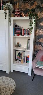 Houten Boekenkast White Wash met Lade, Ophalen, Gebruikt, 50 tot 100 cm, Met lade(s)