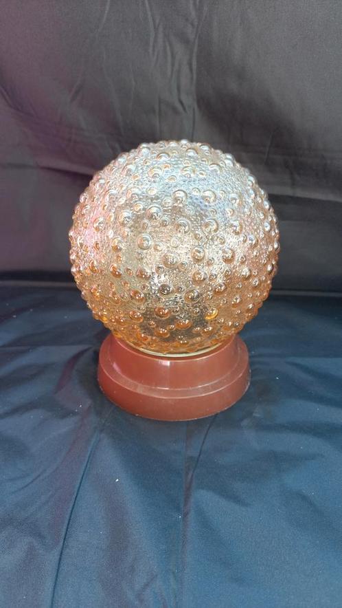 Plafonnière plafondlamp bubbel glas bol,lees beschrijving, Huis en Inrichting, Lampen | Plafondlampen, Zo goed als nieuw, Glas
