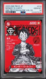 One Piece Magazine vol 20- JP Monkey D Luffy #014 PSA 10, Ophalen of Verzenden, Nieuw