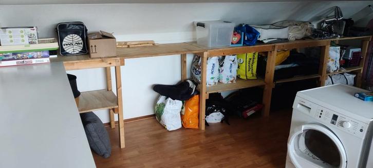 Wand kast / stellage hout 5Mx1Mx59cm, Huis en Inrichting, Kasten | Stellingkasten, Ophalen