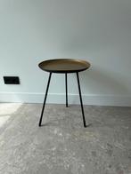 Bijzettafel, Minder dan 45 cm, Metaal of Aluminium, Rond, Ophalen of Verzenden