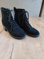 Zgoh zwarte suede veterlaarsjes maat 40, Zwart, Lage of Enkellaarzen, Ophalen of Verzenden, Zo goed als nieuw