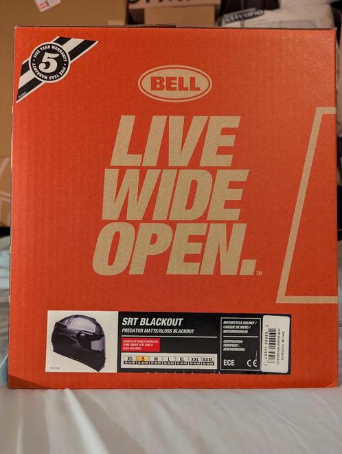 BELL SRT Blackout Predator Matt/Gloss - maat S - Integraal, Motoren, Kleding | Motorhelmen, Dames, Heren, Integraalhelm, S, Overige merken