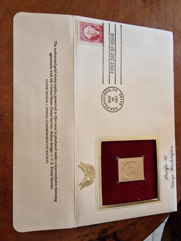 Gouden George Washington Postzegel Replica - Pacific 97 beschikbaar voor biedingen