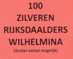 100 zilveren rijksdaalders 1929 / 1939 Wilhelmina, Postzegels en Munten, Munten | Nederland, Ophalen of Verzenden, Koningin Wilhelmina