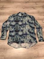 Gentiluomo linnen Hawaii overhemd., Kleding | Heren, Overhemden, Ophalen of Verzenden, Zo goed als nieuw, Blauw, Halswijdte 43/44 (XL)