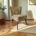 Vintage gebloemde cocktailstoel / fauteuil / eenzit, Huis en Inrichting, Fauteuils, Ophalen, Gebruikt