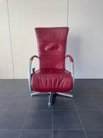 Nette rode leren draai fauteuil / relax fauteuil modern, Huis en Inrichting, Fauteuils, Ophalen, Nvt, Nvt, Nvt