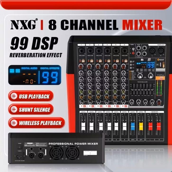 PowerMixer TF-400/600 – Nu voor maar €255,-, Muziek en Instrumenten, Mengpanelen, Nieuw, 5 tot 10 kanalen, Microfooningang, Ophalen of Verzenden