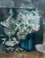 Kees Verwey(1900) Lithografie "Vaas bloemen en glas" Ges Gen, Antiek en Kunst, Ophalen of Verzenden