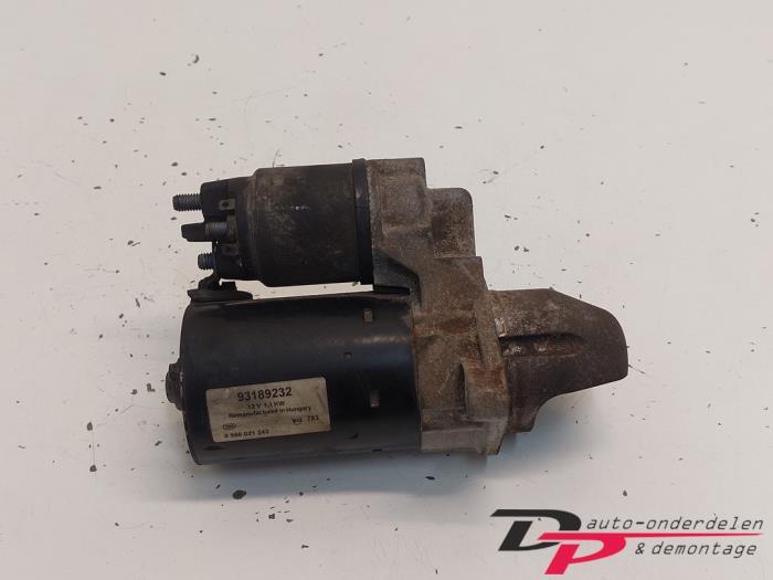 Startmotor van een Opel Corsa