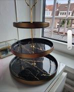 Etagère zwart marmerlook goud, Huis en Inrichting, Woonaccessoires | Etagères, Ophalen of Verzenden, Zo goed als nieuw