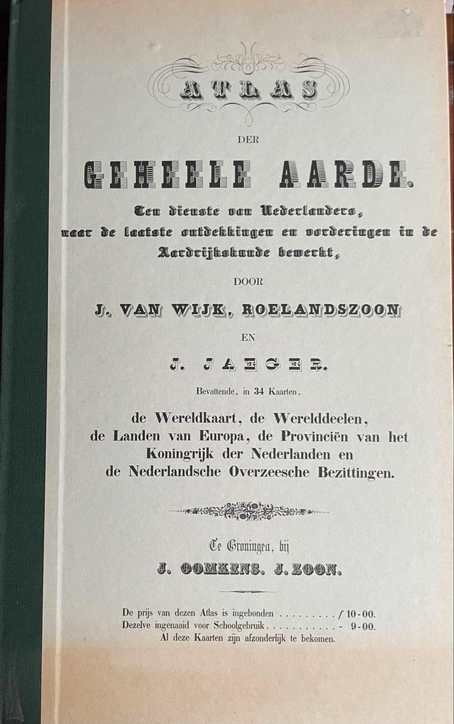 Atlas der gehele aarde - Facsimile 19e eeuwse atlas, Boeken, Atlassen en Landkaarten, Gelezen, Overige atlassen, Wereld, 1800 tot 2000