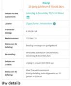 Krezip concert kaarten, Drie personen of meer, December