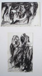 Onbekende kunstenaar - Inkttekeningen - 2 stuks - '62, Verzenden