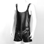 Zwarte leren heren overal / sexy lak leer gay bodysuit feest, Verzenden, Nieuw, Kleding