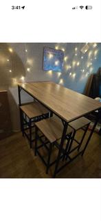 Bartafel incl krukken, Ophalen, Gebruikt