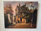 Vintage Olieverf Schilderij Impressionisme Parijs Boronski, Antiek en Kunst, Ophalen of Verzenden