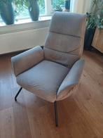 Mooie fauteuil met nubuck toplaag, Huis en Inrichting, Ophalen, Metaal, Gebruikt, 75 tot 100 cm