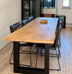 Boomstamtafel, eettafel, eikentafel, houtentafel, Huis en Inrichting, Tafels | Eettafels, Ophalen, Gebruikt, 100 tot 150 cm, Eikenhout