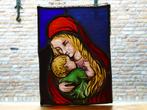 Glas in lood raamhanger Moeder en kind Maria en kindje Jezus, Ophalen of Verzenden