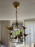 Hanglamp goud met vogeltjes, Huis en Inrichting, Lampen | Hanglampen, Ophalen, Zo goed als nieuw, Metaal, Minder dan 50 cm