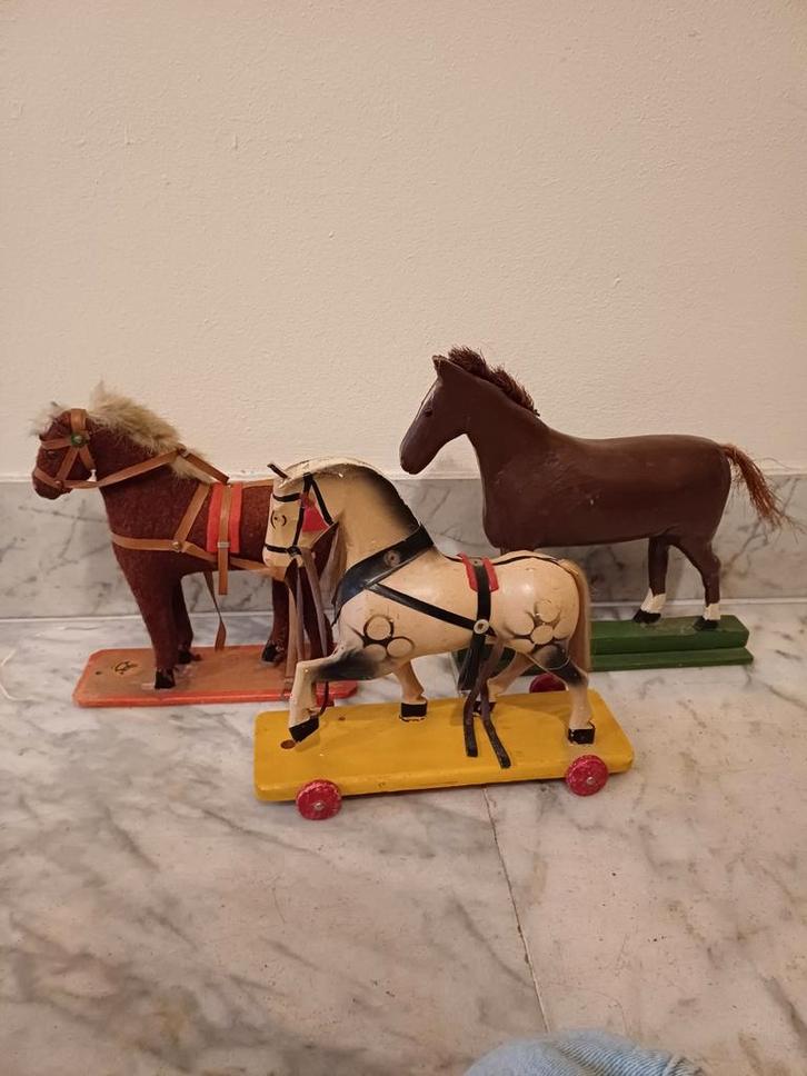 Antieke houten paarden, Antiek en Kunst, Antiek | Speelgoed, Ophalen of Verzenden